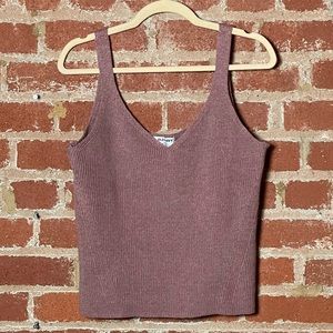 NWT Large petite Old Navy mauve sweater tank top